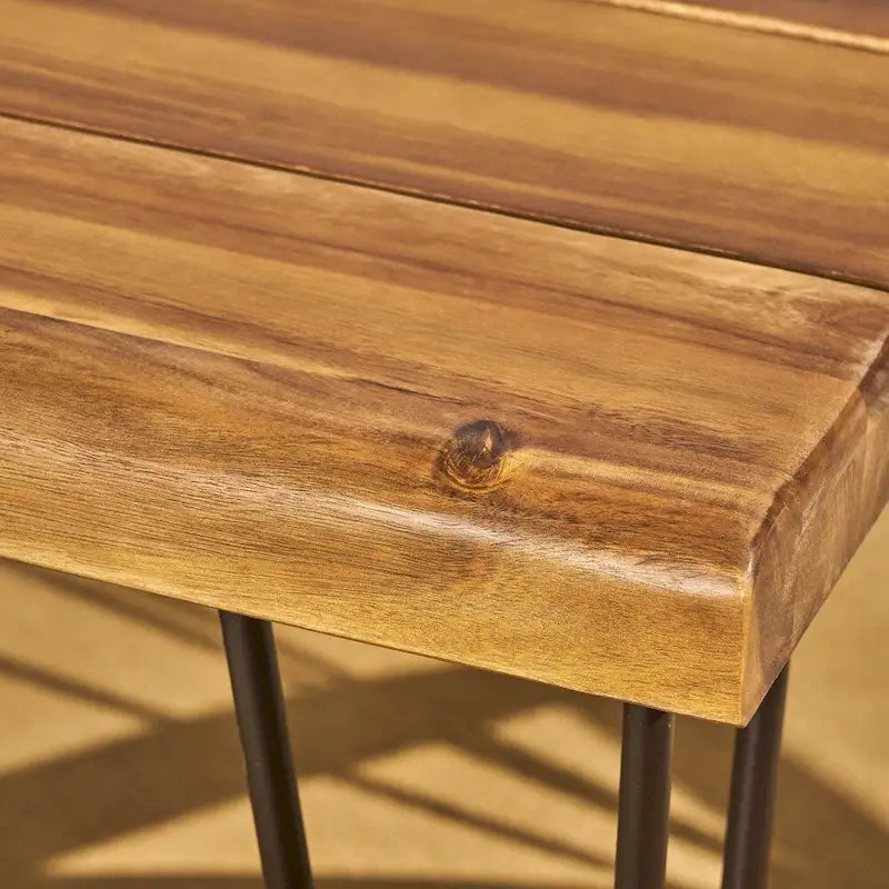 Ensemble de salle à manger d'extérieur Christopher Knight Home Blaine en bois d'acacia 6 places
