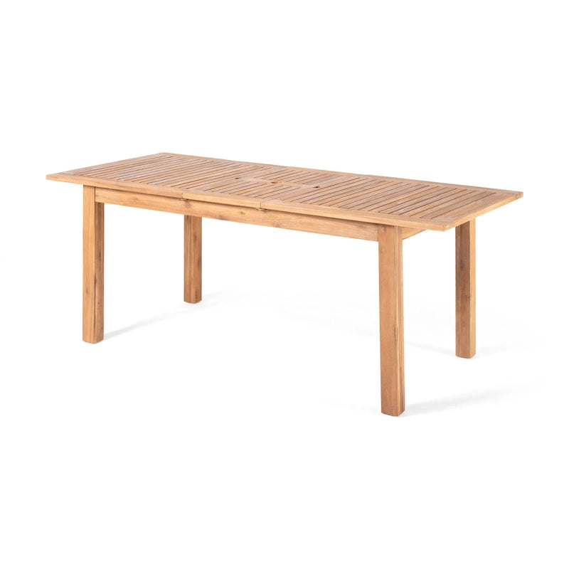 Ensemble de salle à manger extensible Davenport de 9 pièces en bois et osier par Christopher Knight Home