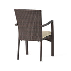 Ensemble de salle à manger extensible Davenport de 9 pièces en bois et osier par Christopher Knight Home
