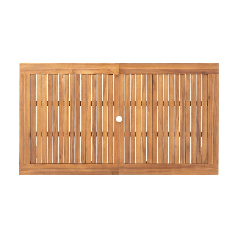 Ensemble de salle à manger extensible Davenport de 9 pièces en bois et osier par Christopher Knight Home