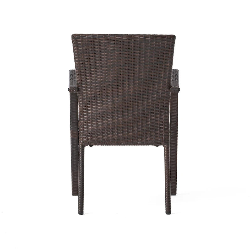 Ensemble de salle à manger extensible Davenport de 9 pièces en bois et osier par Christopher Knight Home