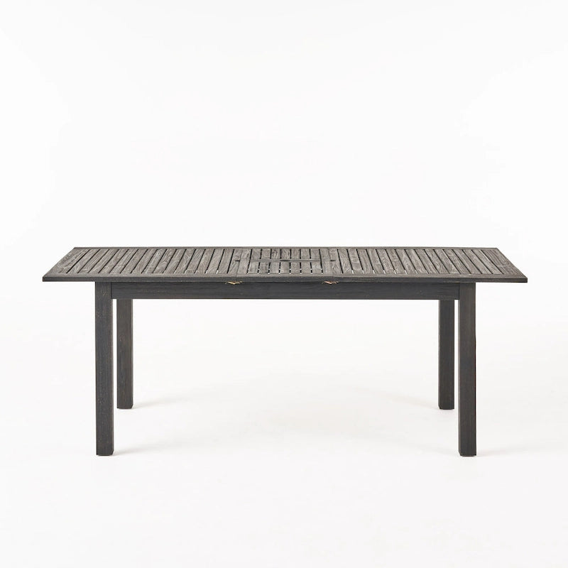 Ensemble de salle à manger extensible Davenport de 9 pièces en bois et osier par Christopher Knight Home