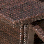 Ensemble de salle à manger en osier 7 pièces Thompson Outdoor avec coussins par Christopher Knight Home