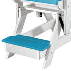 OS Home and Office Modèle Double Balançoire avec Table Centrale Bleu Aruba et Blanc - N/A