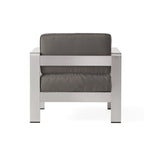 Ensemble de conversation en aluminium 5 places d'extérieur Cape Coral avec 2 tables d'appoint par Christopher Knight Home