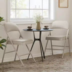 Chaises pliantes lot de 2/4, chaises pliantes rembourrées en PU avec cadre métallique supportant jusqu'à 158 kg