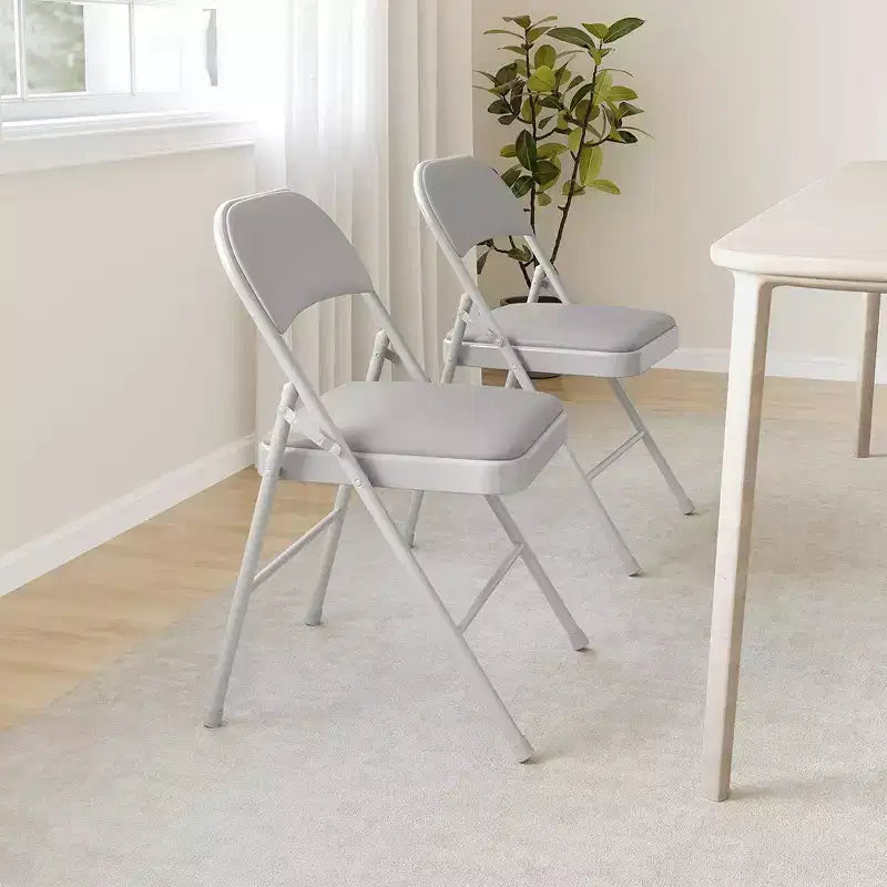 Chaises pliantes lot de 2/4, chaises pliantes rembourrées en PU avec cadre métallique supportant jusqu'à 158 kg