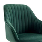 Fauteuil d'appoint pivotant à 360° HOMLUX Pyramid, style milieu de siècle, revêtu de velours confortable - Pieds plaqués or pour chambre, bureau, salle à manger