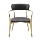 HOMLUX Lot de 2 chaises de salle à manger d'appoint rembourrées avec accoudoirs et dossier incurvé