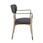 HOMLUX Lot de 2 chaises de salle à manger d'appoint rembourrées avec accoudoirs et dossier incurvé