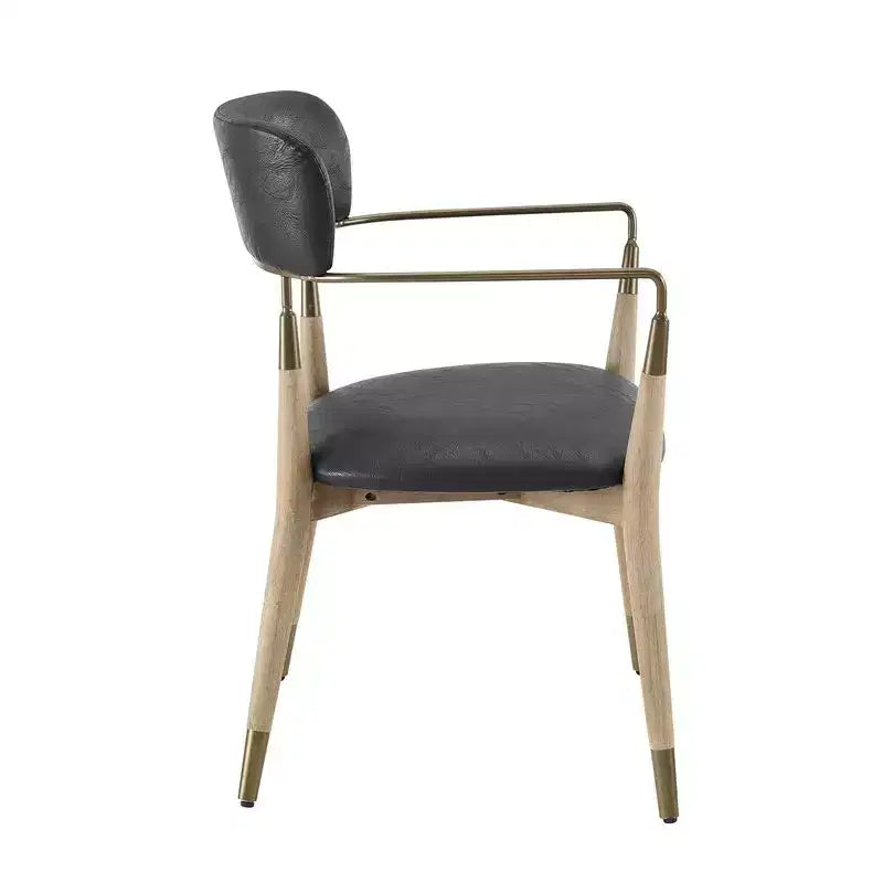 HOMLUX Lot de 2 chaises de salle à manger d'appoint rembourrées avec accoudoirs et dossier incurvé