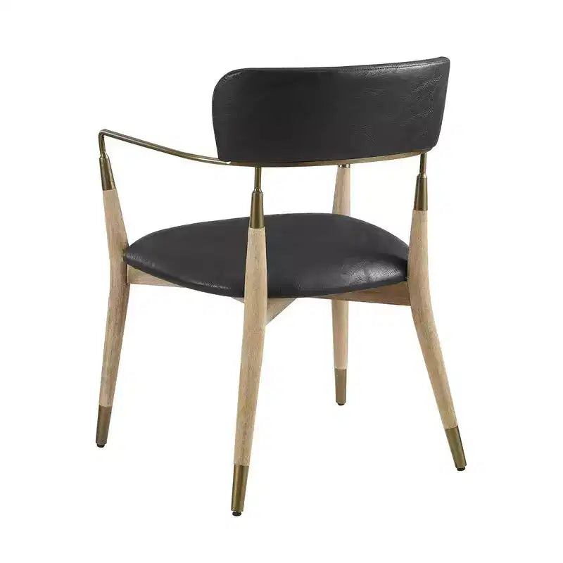 HOMLUX Lot de 2 chaises de salle à manger d'appoint rembourrées avec accoudoirs et dossier incurvé