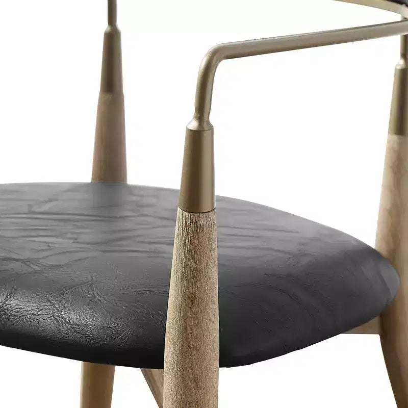 HOMLUX Lot de 2 chaises de salle à manger d'appoint rembourrées avec accoudoirs et dossier incurvé