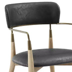 HOMLUX Lot de 2 chaises de salle à manger d'appoint rembourrées avec accoudoirs et dossier incurvé
