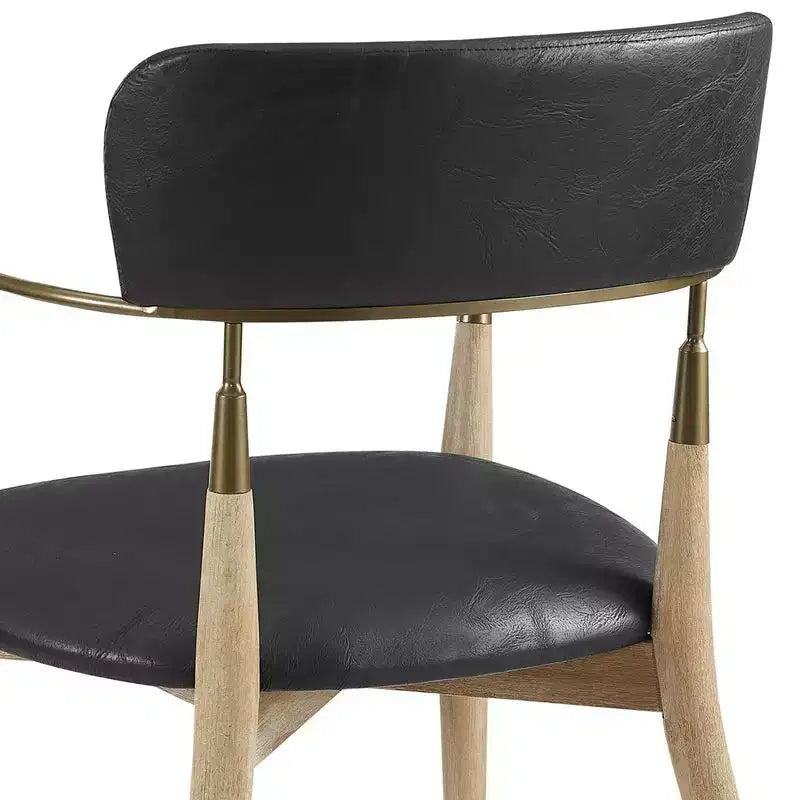 HOMLUX Lot de 2 chaises de salle à manger d'appoint rembourrées avec accoudoirs et dossier incurvé