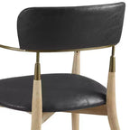 HOMLUX Lot de 2 chaises de salle à manger d'appoint rembourrées avec accoudoirs et dossier incurvé