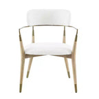 HOMLUX Lot de 2 chaises de salle à manger d'appoint rembourrées avec accoudoirs et dossier incurvé