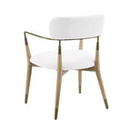 HOMLUX Lot de 2 chaises de salle à manger d'appoint rembourrées avec accoudoirs et dossier incurvé