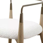 HOMLUX Lot de 2 chaises de salle à manger d'appoint rembourrées avec accoudoirs et dossier incurvé