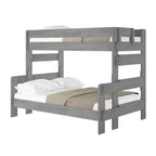 Lit superposé jumeau sur double en bois massif de style campagnard Plank+Beam