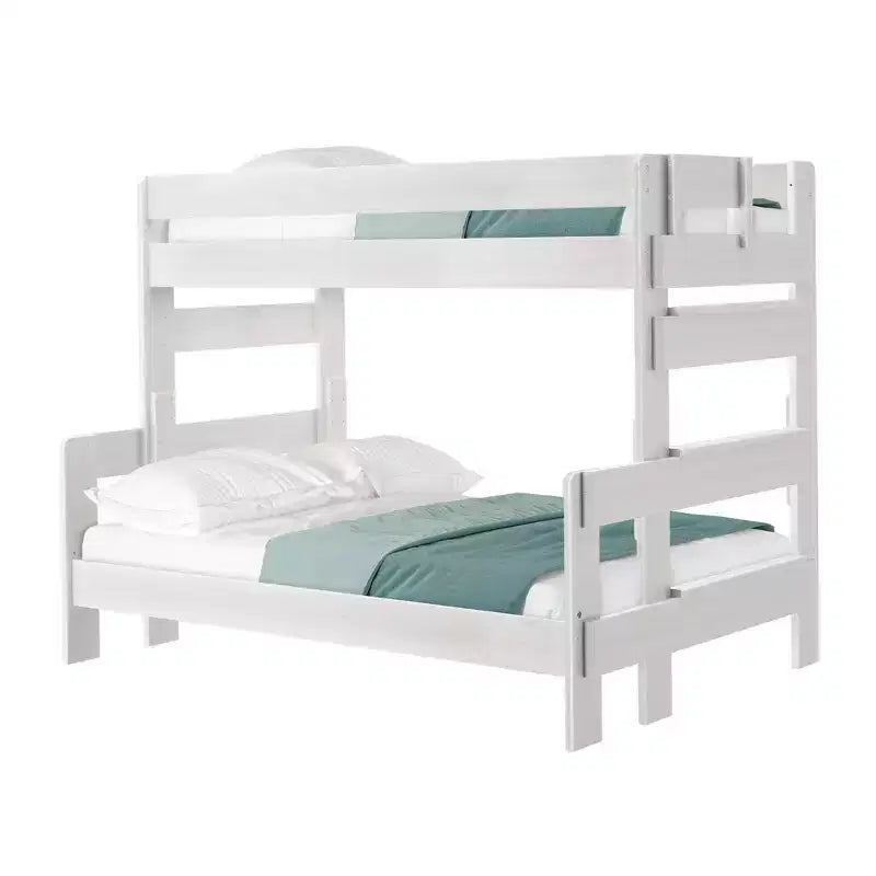 Lit superposé jumeau sur double en bois massif de style campagnard Plank+Beam