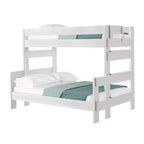 Lit superposé jumeau sur double en bois massif de style campagnard Plank+Beam