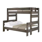 Lit superposé jumeau sur double en bois massif de style campagnard Plank+Beam