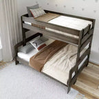 Lit superposé jumeau sur double en bois massif de style campagnard Plank+Beam
