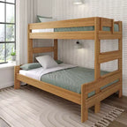 Lit superposé jumeau sur double en bois massif de style campagnard Plank+Beam
