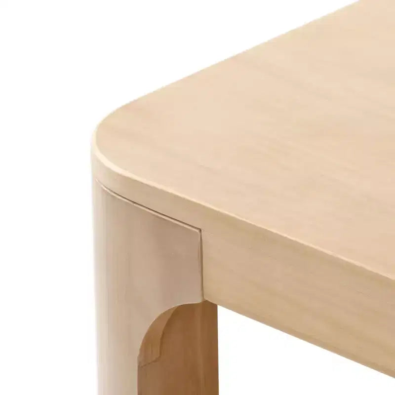 Table d'appoint rectangulaire Plank+Beam avec étagère, Table d'appoint fine pour salon