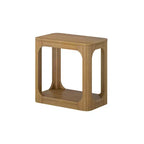 Table d'appoint rectangulaire Plank+Beam avec étagère, Table d'appoint fine pour salon