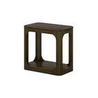 Table d'appoint rectangulaire Plank+Beam avec étagère, Table d'appoint fine pour salon