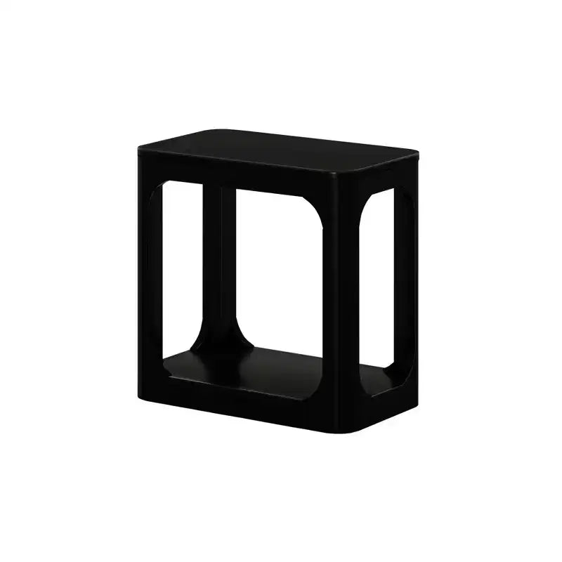 Table d'appoint rectangulaire Plank+Beam avec étagère, Table d'appoint fine pour salon