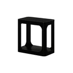 Table d'appoint rectangulaire Plank+Beam avec étagère, Table d'appoint fine pour salon
