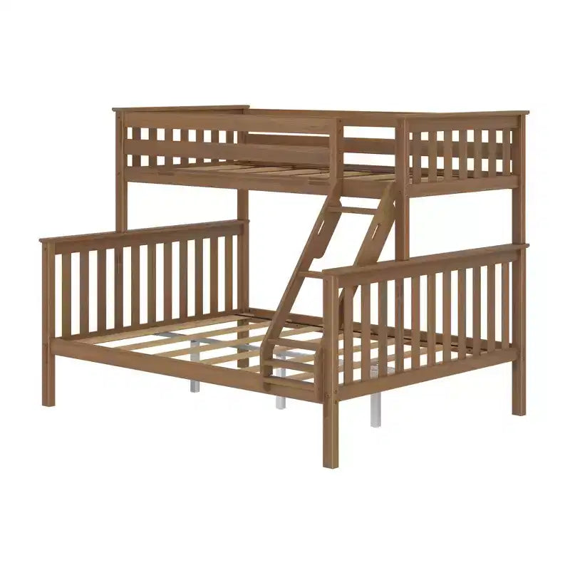 Lit superposé adulte en bois massif Plank+Beam Twin XL sur Queen