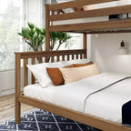 Lit superposé adulte en bois massif Plank+Beam Twin XL sur Queen