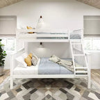Lit superposé adulte en bois massif Plank+Beam Twin XL sur Queen