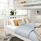 Lit superposé adulte en bois massif Plank+Beam Twin XL sur Queen