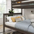 Lit superposé adulte en bois massif Plank+Beam Twin XL sur Queen