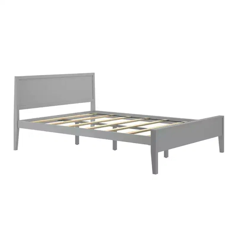 Lit plateforme queen en bois massif Plank+Beam avec tête de lit, moderne pour adultes