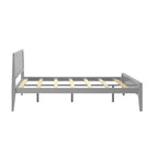 Lit plateforme queen en bois massif Plank+Beam avec tête de lit, moderne pour adultes