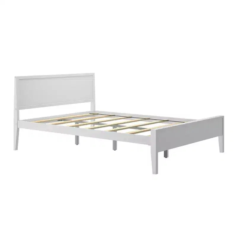 Lit plateforme queen en bois massif Plank+Beam avec tête de lit, moderne pour adultes