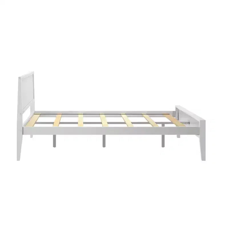 Lit plateforme queen en bois massif Plank+Beam avec tête de lit, moderne pour adultes