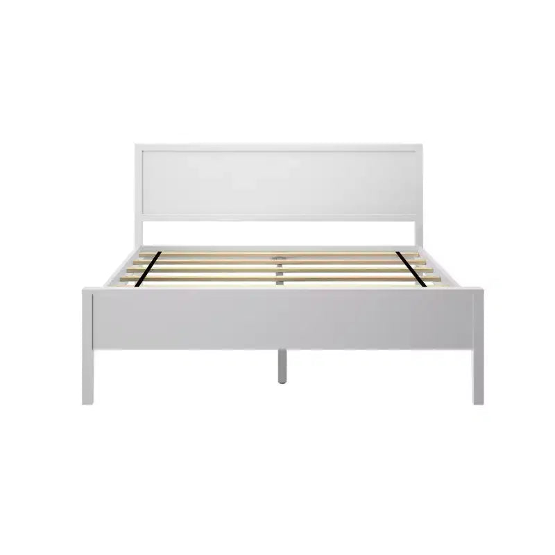 Lit plateforme queen en bois massif Plank+Beam avec tête de lit, moderne pour adultes