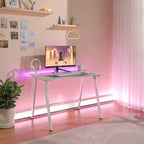 Bureau de jeu avec lumières LED et support de casque – Articles essentiels pour la chambre