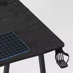 Bureau de jeu avec lumières LED et support de casque – Articles essentiels pour la chambre
