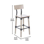 Tabourets de bar Merrick Lane avec supports en acier et repose-pieds – Lot de 2