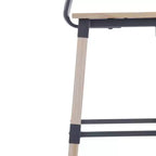 Tabourets de bar Merrick Lane avec supports en acier et repose-pieds – Lot de 2