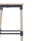 Tabourets de bar Merrick Lane avec supports en acier et repose-pieds – Lot de 2
