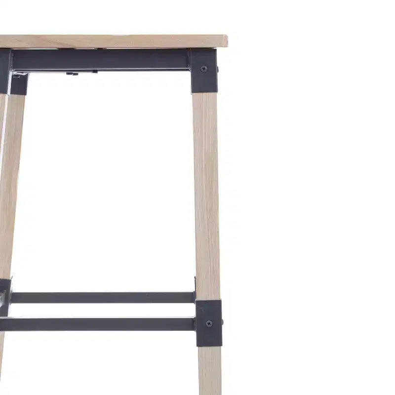 Tabourets de bar Merrick Lane avec supports en acier et repose-pieds – Lot de 2